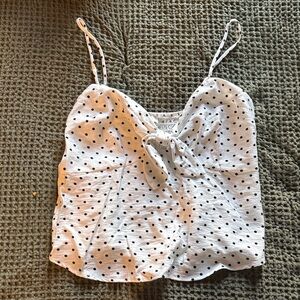 Elegant White Polka Dot Camisole